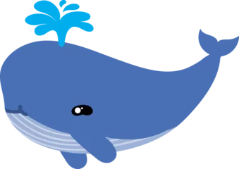 Crédence de cuisine en verre imprimé Baleine cute whale cartoon, sea animal 