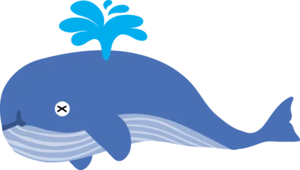 Crédence de cuisine en verre imprimé Baleine cute whale cartoon, sea animal