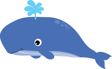 Foto auf Acrylglas Wal cute whale cartoon. sea animal