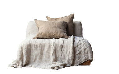 Fototapeta na wymiar Oversized Square Floor Cushion with Lightweight Design on White Background