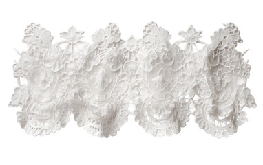Folding of Exquisite Lace Cloth Isolated on a Transparent Background PNG.