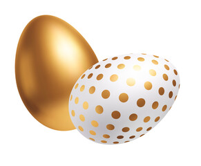 Gold White Easter Holiday Eggs