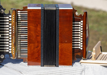 old musical instruments accordion button accordion