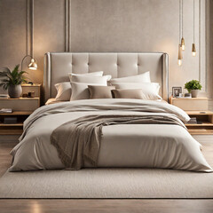 Modern bedroom interior home design, elegant style