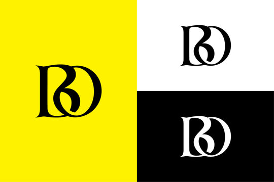 Letter BO logo design template. OB Monogram logo. Letter OB vector symbol. OB luxury initial logo. Luxury text letter logo design.