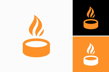candle flame Vector Logo Premium 
