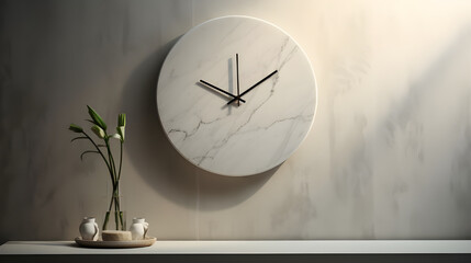 clock on the wall in the room 