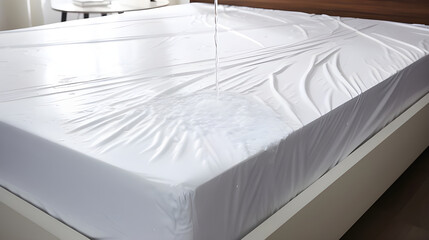Fototapeta na wymiar waterproof mattress protector 