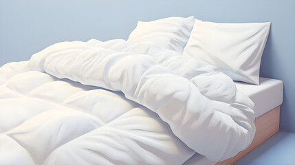 Fototapeta na wymiar white bed in a bedroom