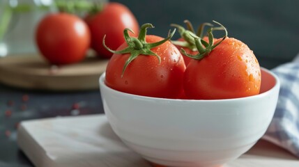 Fresh tomatoes in a bowl 