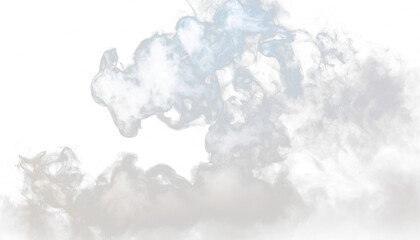 white smoke isolated on transparent background