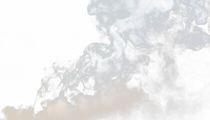 white smoke isolated on transparent background