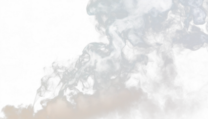 white smoke isolated on transparent background