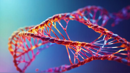 gradient color hologrom plexus DNA with clean pure light background