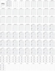 Editable 2024 2025 Yearly Planner Kdp Interior printable template Design.