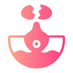 cracked egg gradient icon