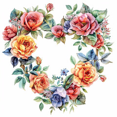 Flowers Heart Shape Enveloped in Love A Valentine's Embrace