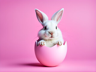 easter bunny with eggs