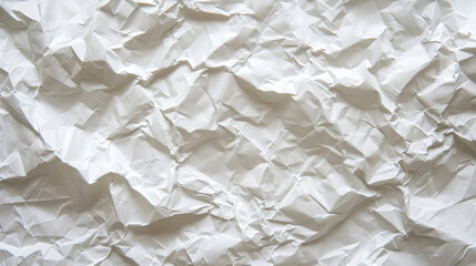 Fototapeta premium Crumpled White Paper Texture, Map.