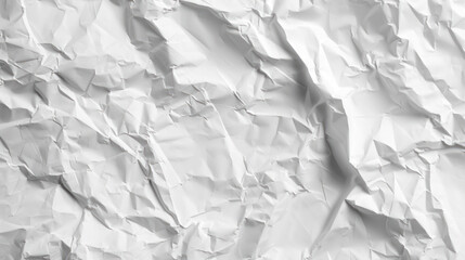 Obraz premium Crumpled White Paper Texture, Map.