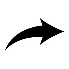 black arrow icon on white background. flat style. arrow icon for your web site design, logo, app,...