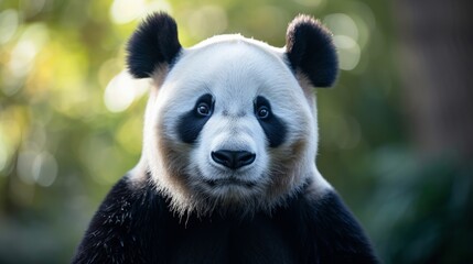Obraz premium A regal panda poses for a close-up