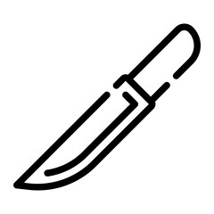 knife line icon