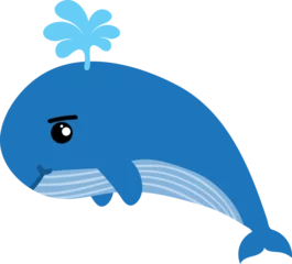 Foto auf Alu-Dibond cute whale cartoon. sea animal  © titima157