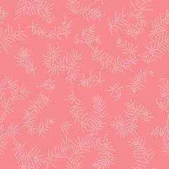Seamless pattern spruce, branches