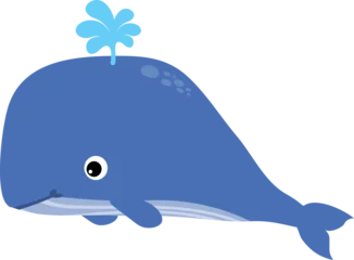 Kussenhoes cute whale cartoon © titima157