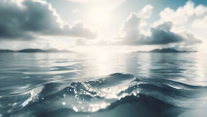 Fototapeta premium ocean water background close up camera