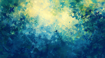 Subdued Pointillism: A Pattern of Blue and Green Pastel Light Effects