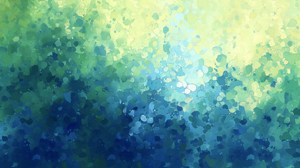 Fototapeta na wymiar Impressionist Illumination: A Digitally Enhanced Display of Blue and Green Pastels
