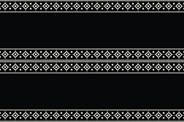 Traditional Ethnic ikat motif fabric pattern geometric style.African Ikat embroidery Ethnic oriental pattern black background wallpaper. Abstract,vector,illustration.Texture,frame,decoration.