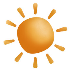 Sun watercolor illustration