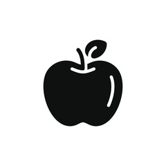 Apple icon isolated on transparent background