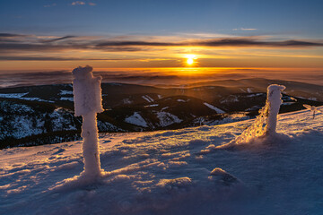 Obrazy na Plexi  Karkonosze , góry, Śnieżka