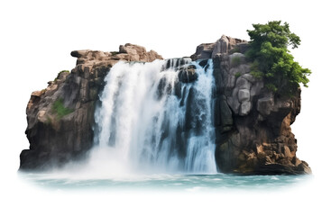 Waterfall Isolated on Transparent Background
