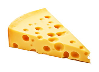 Swiss Cheese Isolated on Transparent Background
