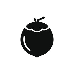 Coconut icon isolated on transparent background