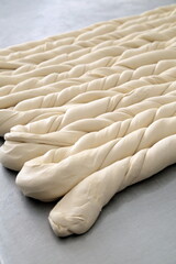 Fototapeta na wymiar dough preparation process for making French bread