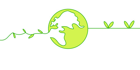 world health art line, vector illustration	