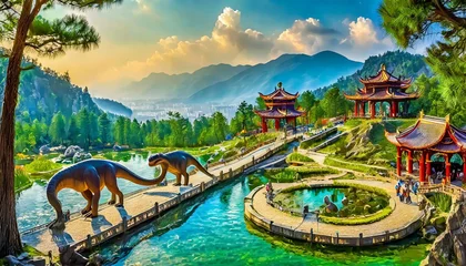 Abwaschbare Fototapete Peking landscape in the mountains