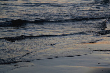 Bright blue sea surface, close-up.
