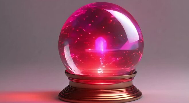 detailed neon fortune teller glass ball
