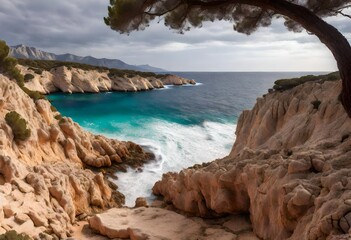 Fototapeta na wymiar beach and rocks