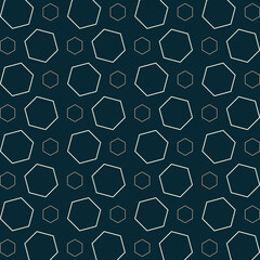 Hexagon shape luxury blue repeating pattern beautiful vector illustration background