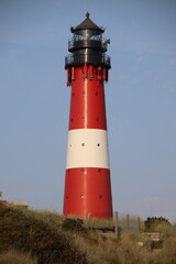 Fototapeta na wymiar Bekannter Leuchtturm auf der Insel Sylt 