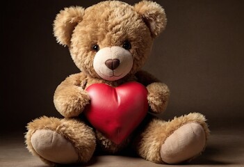 Obraz premium teddy bear with heart
