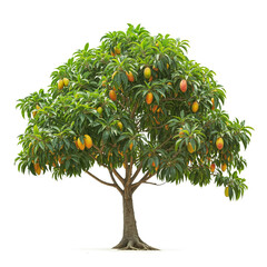 realistic and high quality mango tree PNG transparent background
